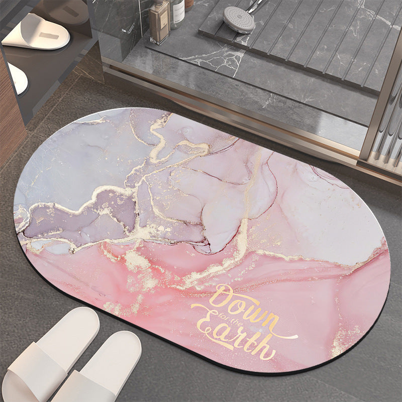 Luxurious Abstract Marble Bath Mat Stornfield