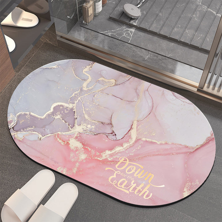 Luxurious Abstract Marble Bath Mat Stornfield