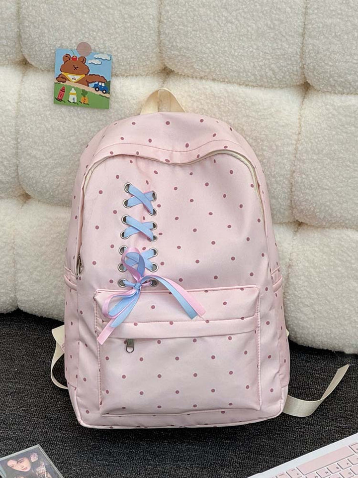 Playful Polka Dot Casual Backpack Stornfield