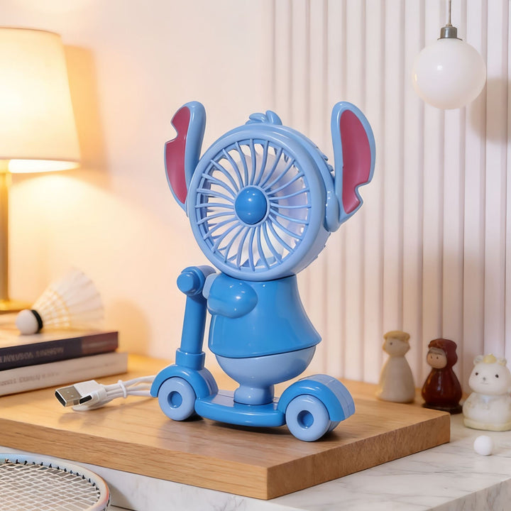 Ladies Portable Toy Fan with LED Lighting and USB Charging Stornfield