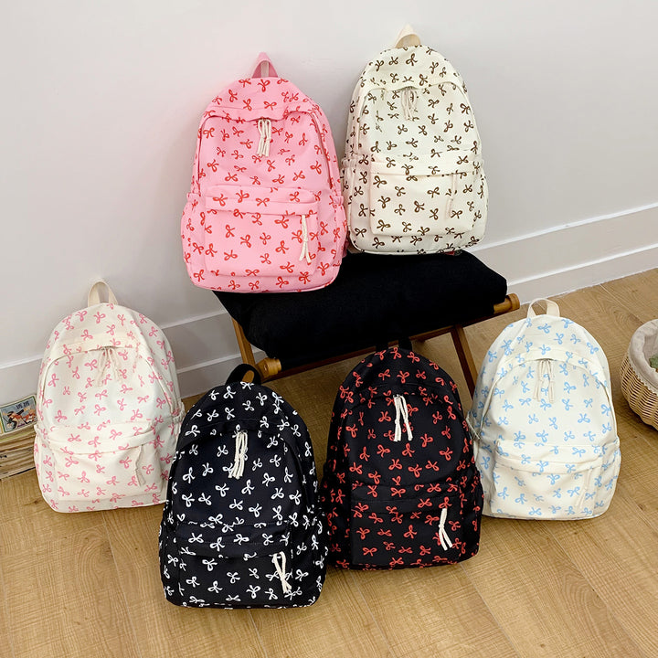 Backpack with Creative Bow Motif and Thoughtful Storage Spaces Stornfield