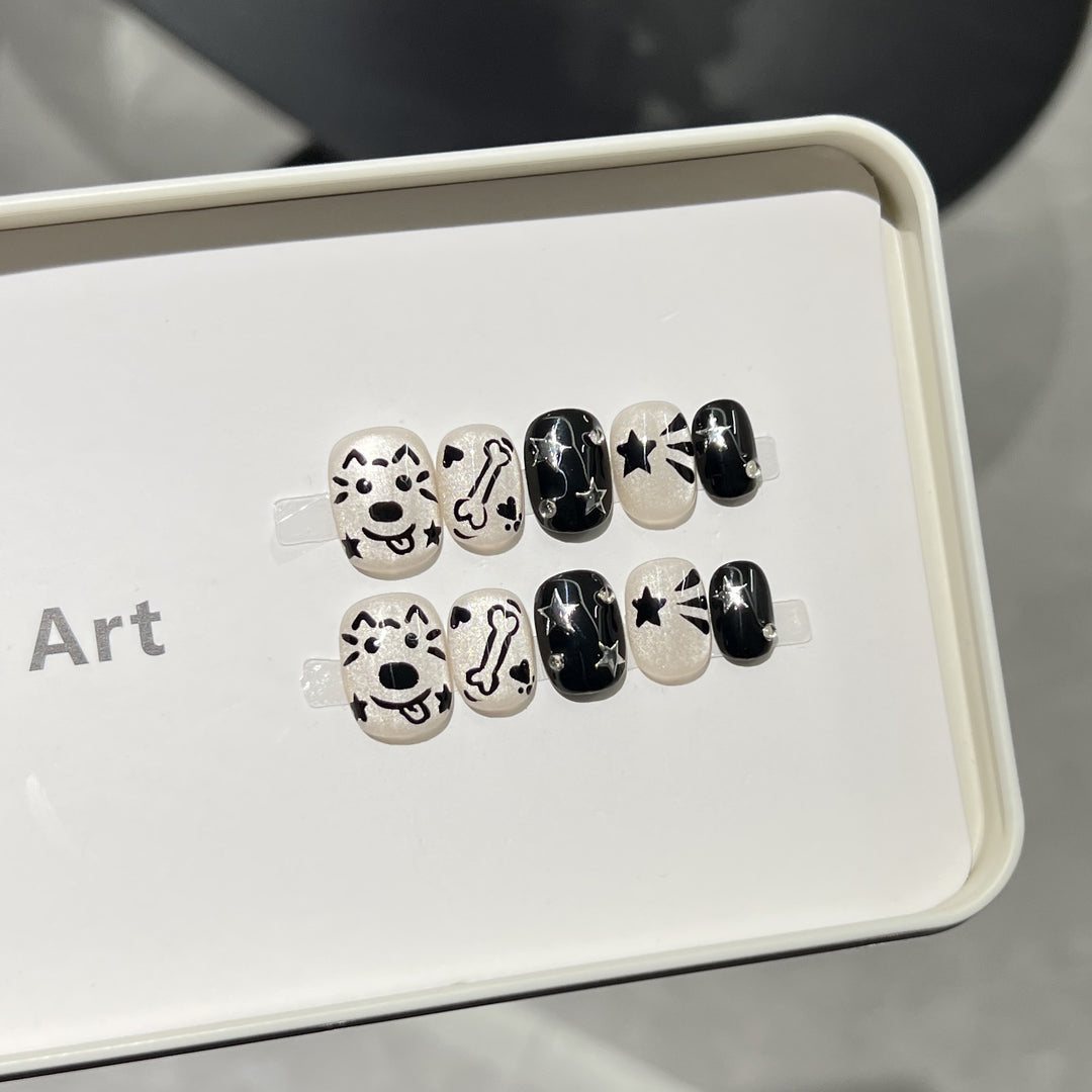 Playful Themed Press-On Nail Set Stornfield