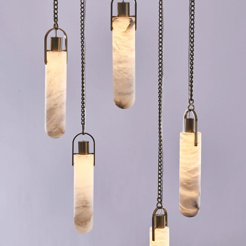 Modern Hanging Alabaster Pendant Light