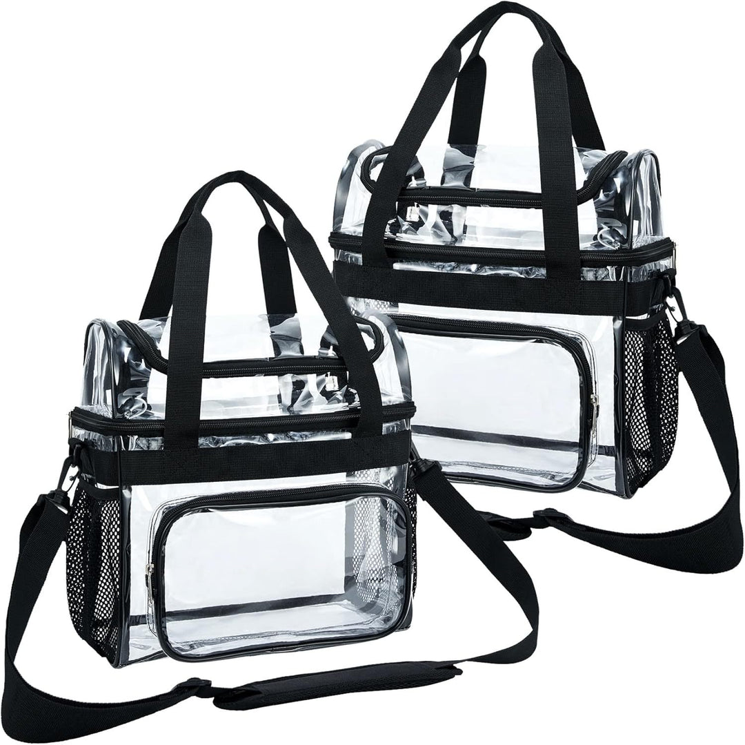 Transparent tote bag with breathable mesh inserts Stornfield