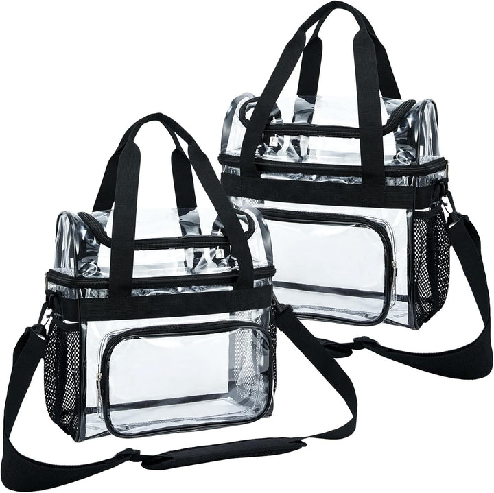 Transparent tote bag with breathable mesh inserts Stornfield