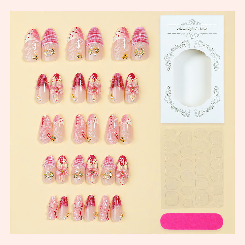 Decorative Flower Press-On Nails Stornfield