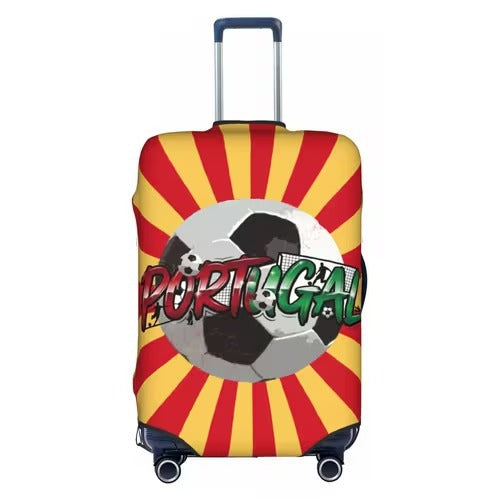 Unisex nan elastic luggage cover with football argyle pattern, tear-resistant stretch cover for trolley with handle and wheel openings Stornfield