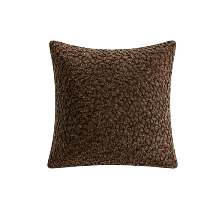 Luxury Textured Chenille Throw Pillow Covers Pair