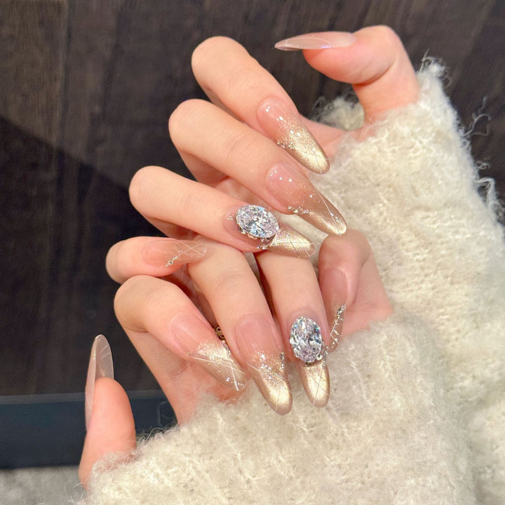 Glamorous Sparkling Press-On Nail Set