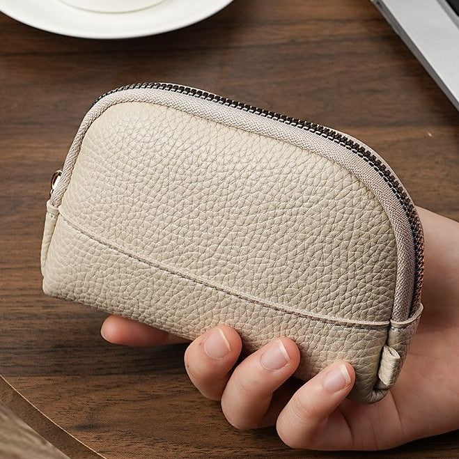 Premium Leather Zippered Cosmetic Pouch Stornfield