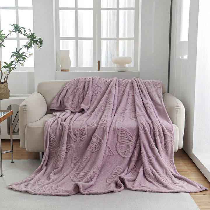 Women Plush Bedspread with Textured Design Stornfield