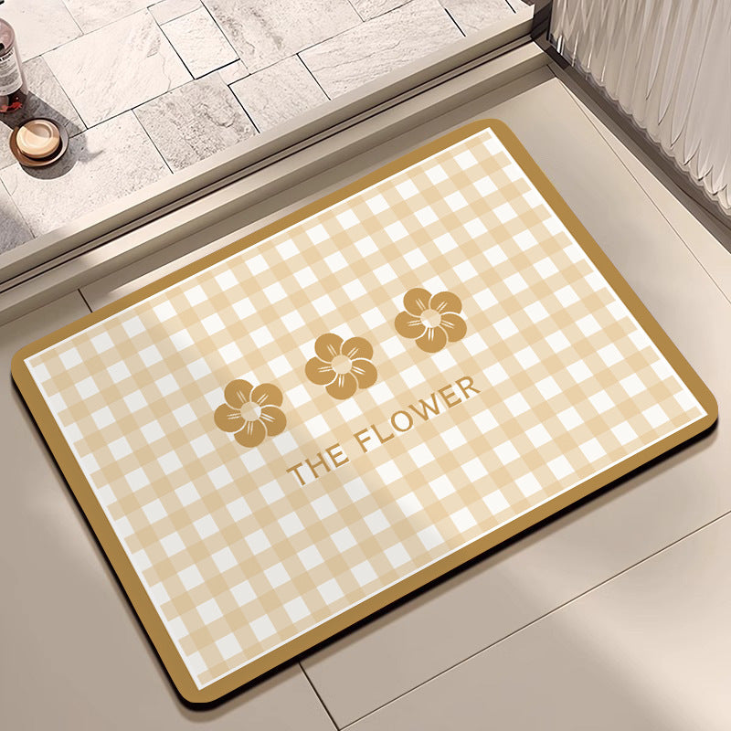 Cheerful Floral Design Indoor Area Mat Stornfield