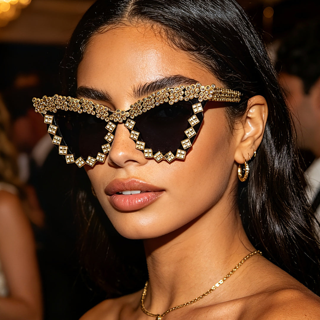 Women's Designer Sunglasses with Glamorous Crystal-Embellished Frame Stornfield