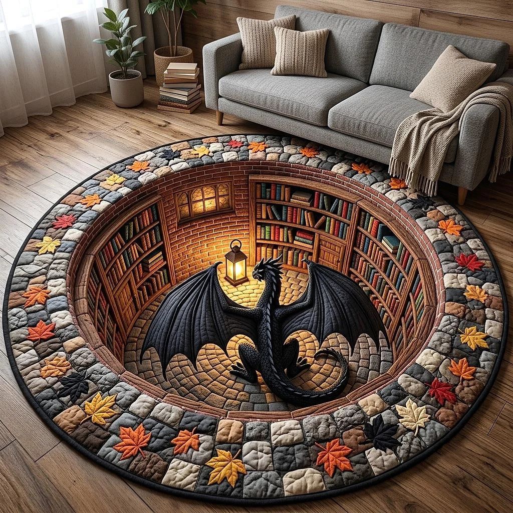 Artistic Dragon-Themed Area Rug