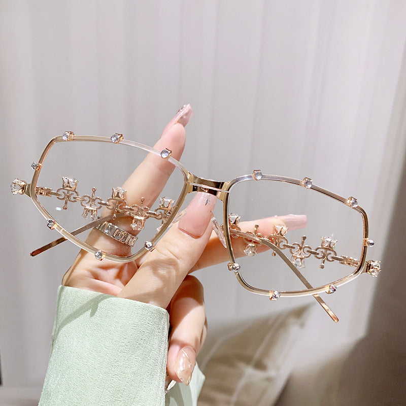 Ladies designer glasses with glamorous accent and sparkling glitter stones Stornfield