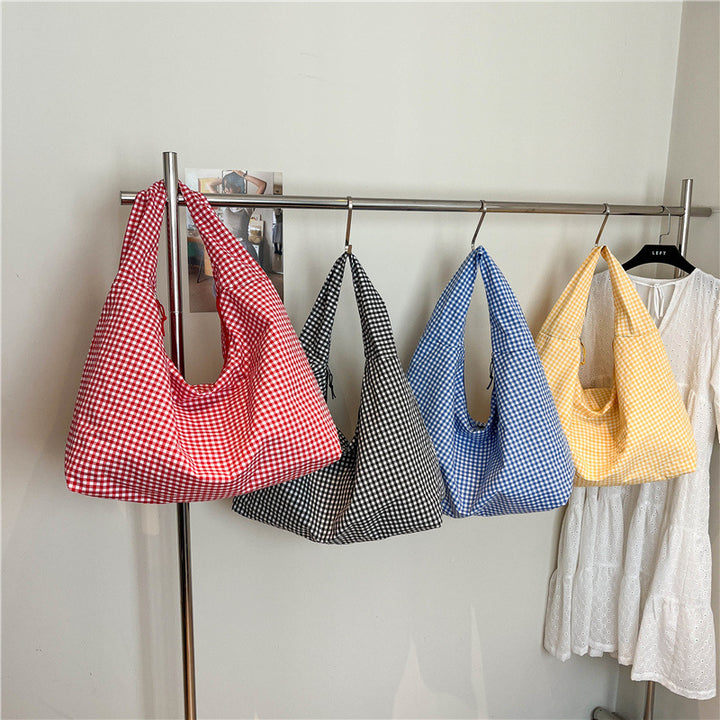 WoGingham Print Slouchy Shoulder Bag Stornfield