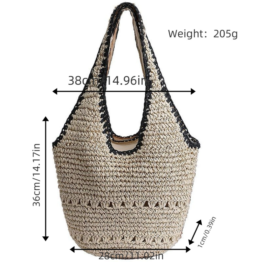 Woven Natural Material Handbag with Minimalist Structure Stornfield