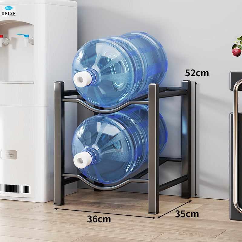 Three-Tier Vertical Water Jug Storage Rack Steel Frame Organizer for Large Bottles