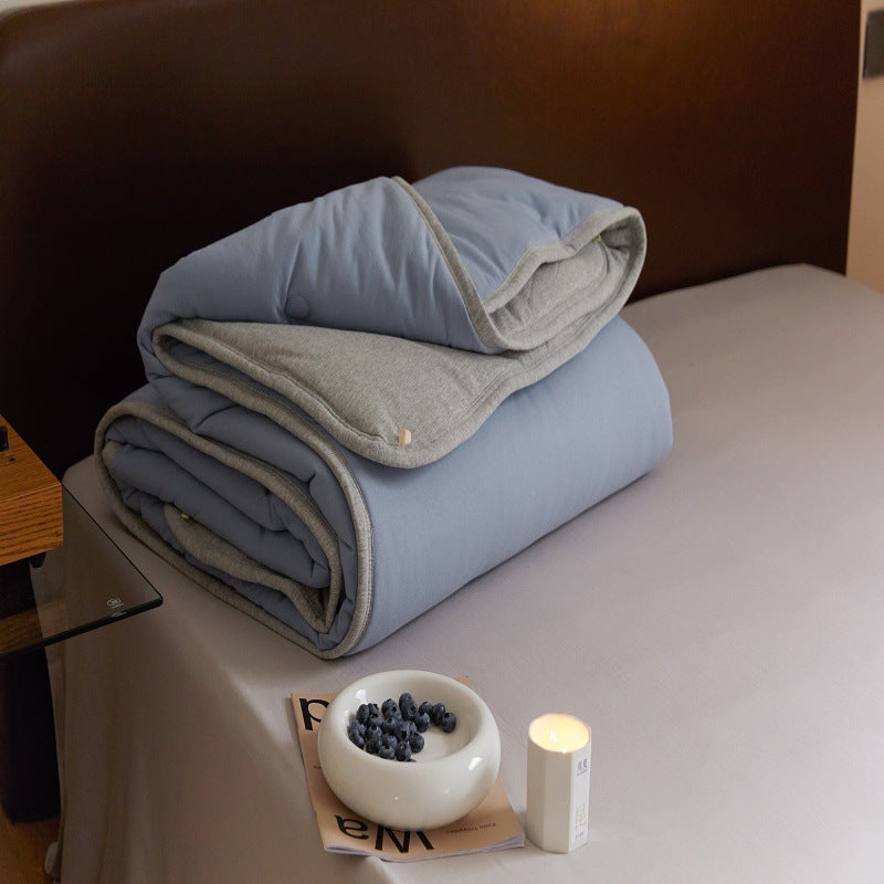 Reversible Quilted Cotton Comforter Blanket