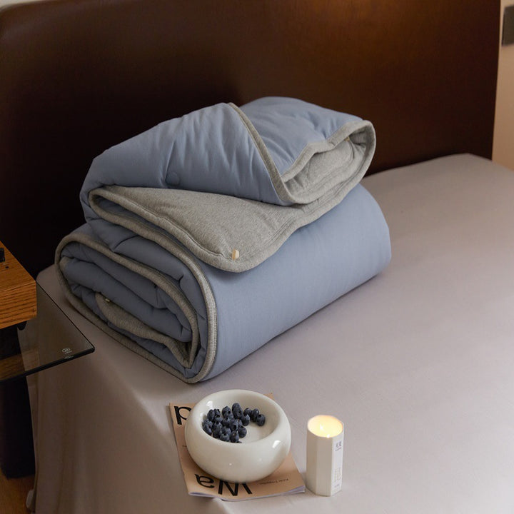 Reversible Quilted Cotton Comforter Blanket