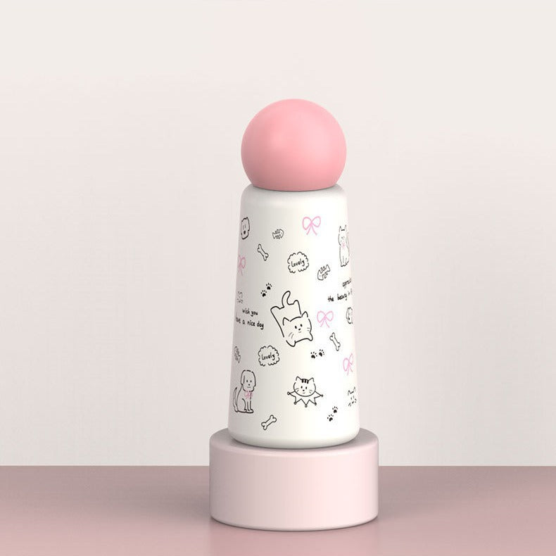 Women's insulated drinking bottle with playful dog design Stornfield