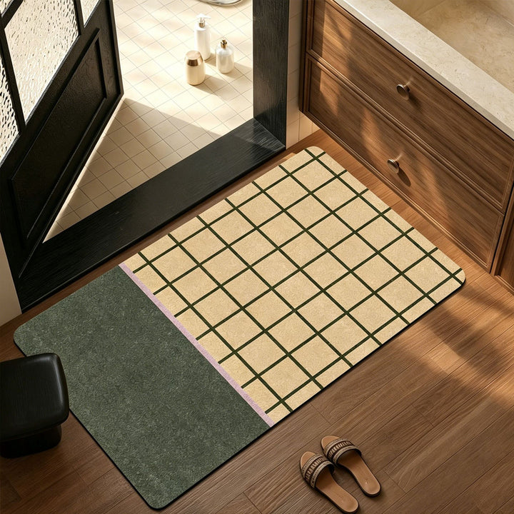 Stylish Geometric Pattern Bath Mat Stornfield