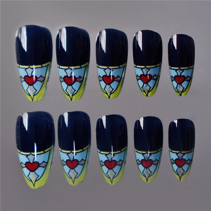 Stained Glass Inspired Press-On Nails Stornfield