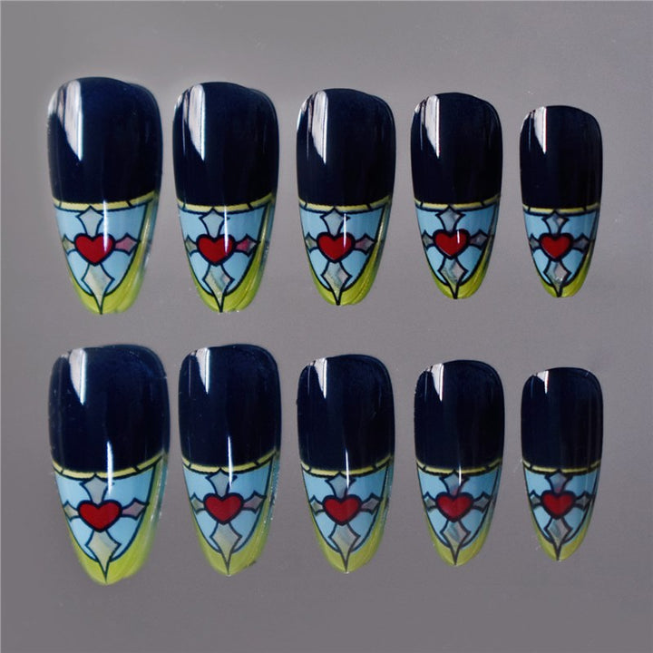 Stained Glass Inspired Press-On Nails Stornfield