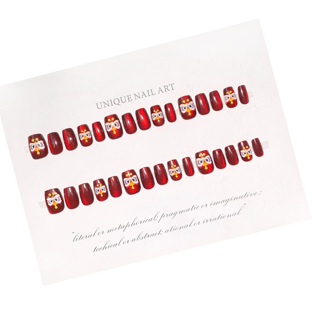 Festive Character-Themed Press-On Nails Stornfield