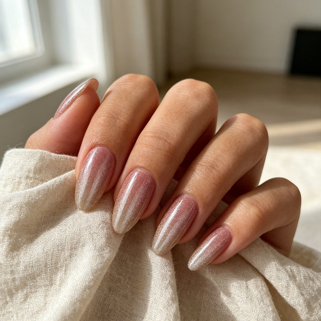 Elegant Glitter Ombre Press-On Nails Stornfield