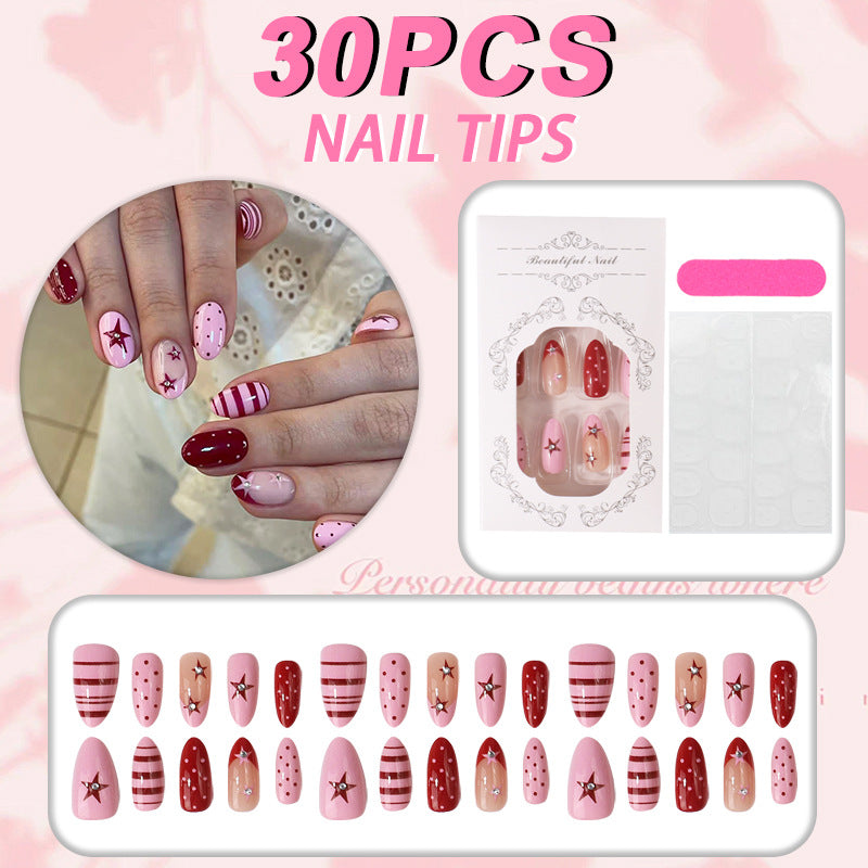 Decorative Star Design Press-On Nail Set Stornfield