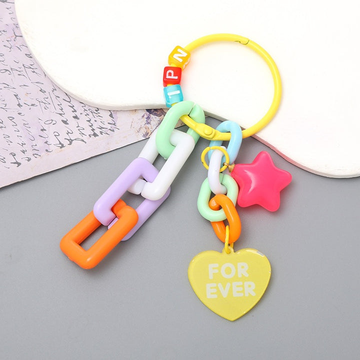 Playful keychain with colorful plastic chains Stornfield
