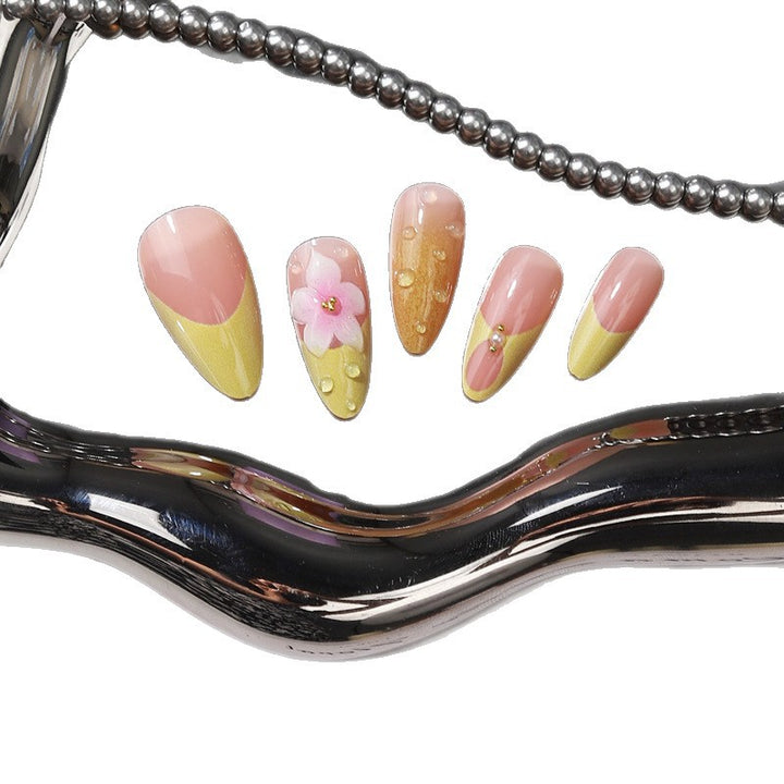 Artistic Floral Tip Press-On Nails Stornfield