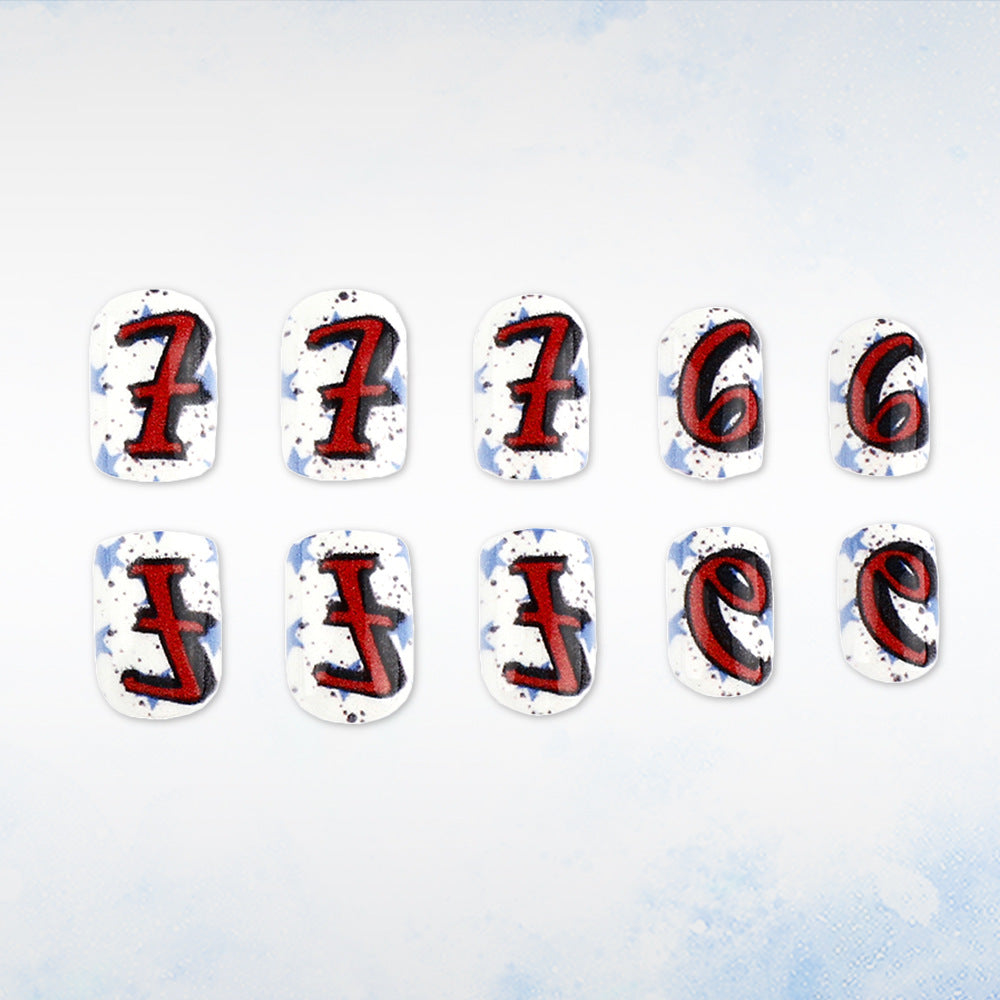 Artistic Numbered Press-On Nail Set Stornfield