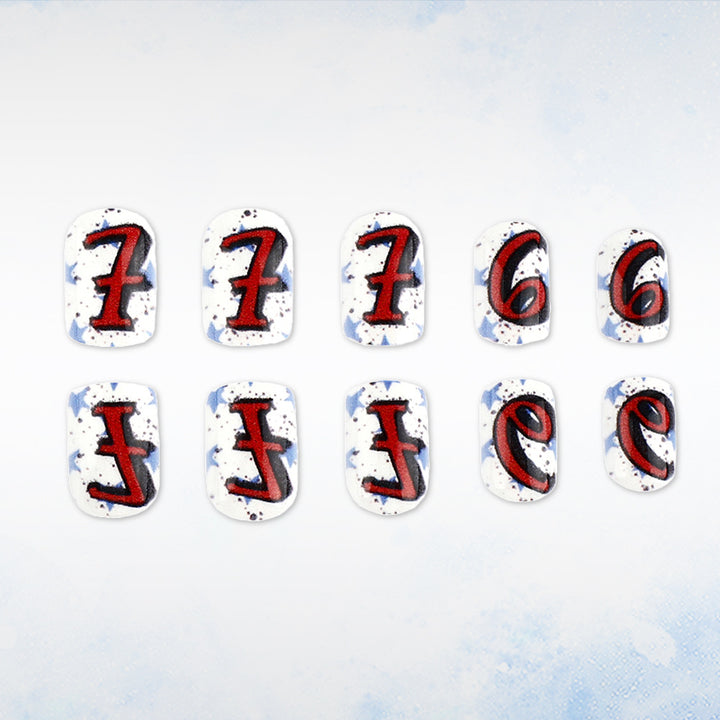 Artistic Numbered Press-On Nail Set Stornfield