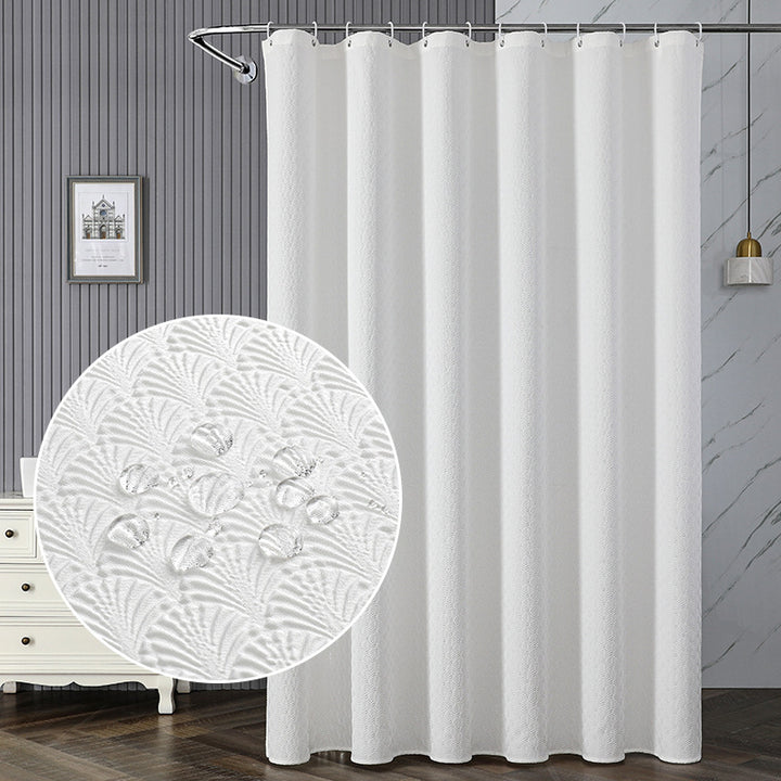 Textured Leaf Pattern Shower Curtain Stornfield