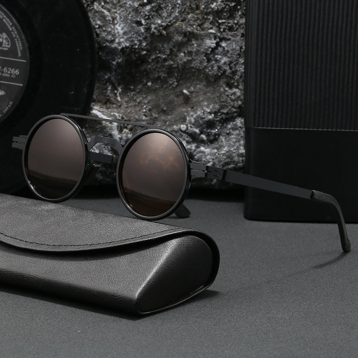 Ladies fashionable round sunglasses with minimalist design Stornfield