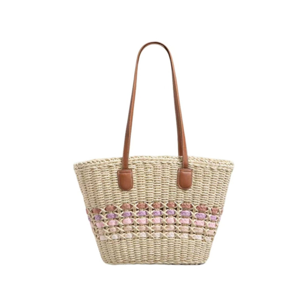 Braided handbag with elegant leather trim Stornfield