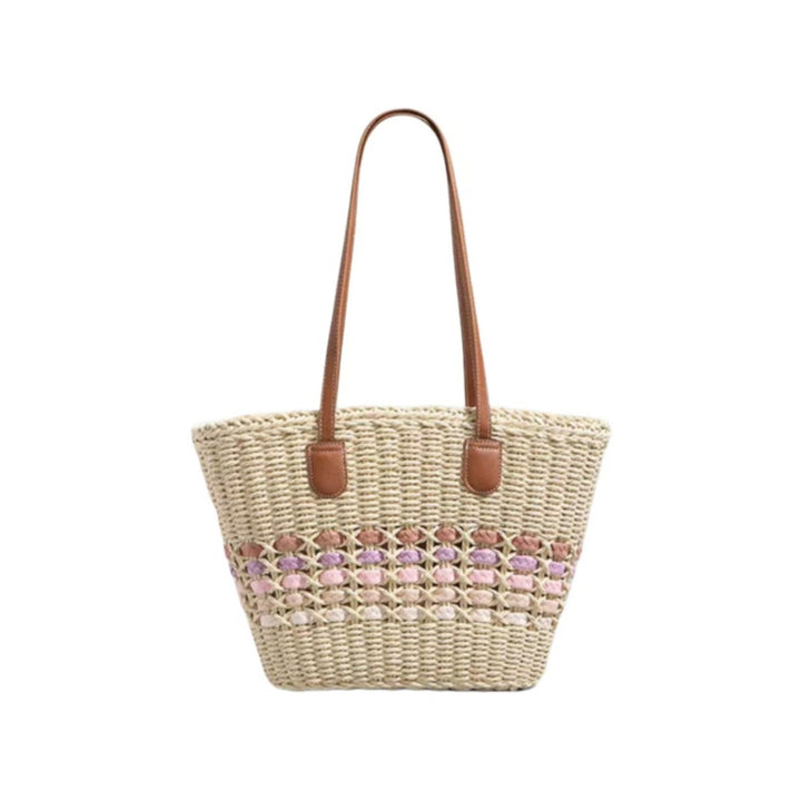 Braided handbag with elegant leather trim Stornfield