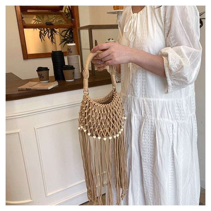 Artisanal macramé shoulder bag Stornfield