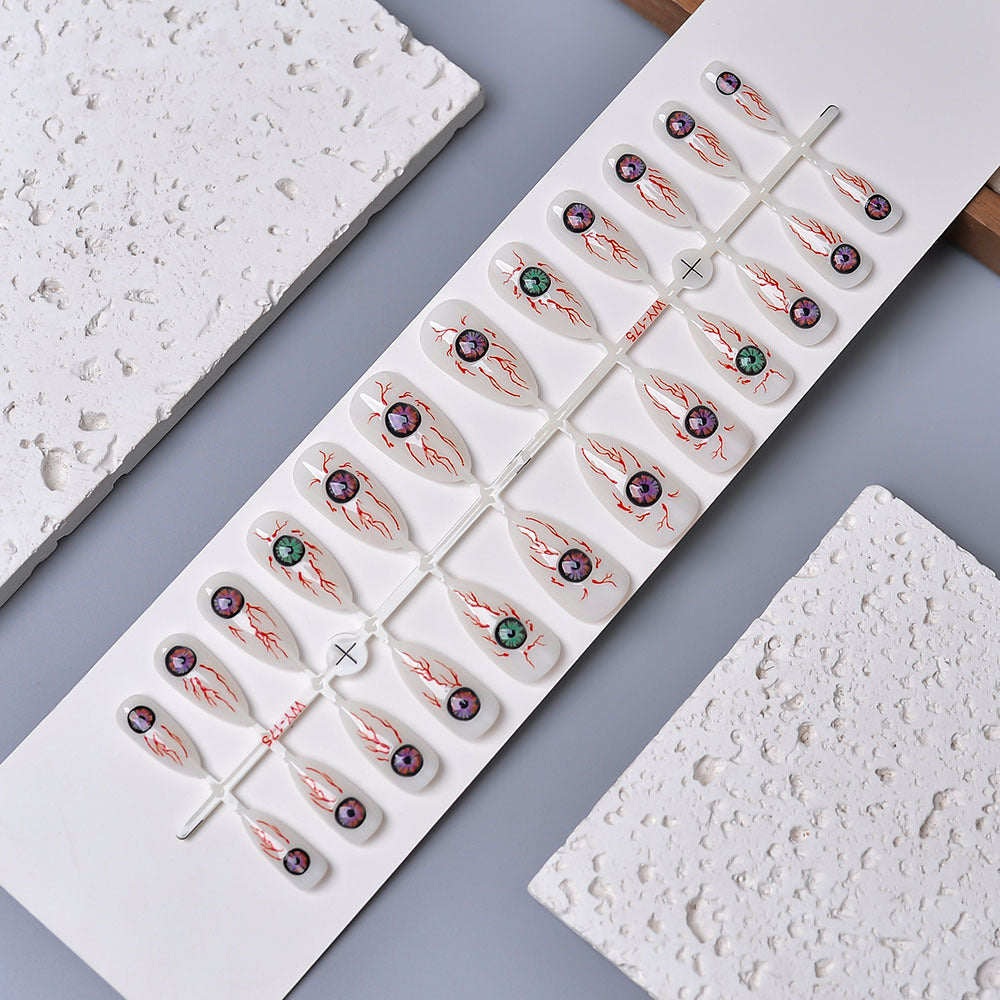 Artistic Eye-Themed Press-On Nail Set Stornfield