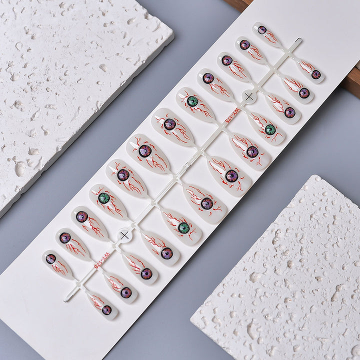 Artistic Eye-Themed Press-On Nail Set Stornfield