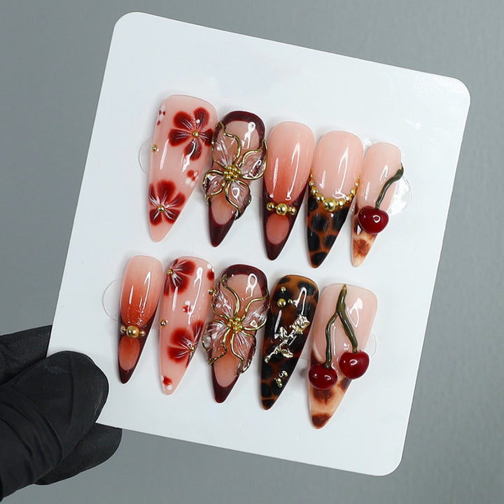 Artistic Decorative Press-On Nail Set Stornfield