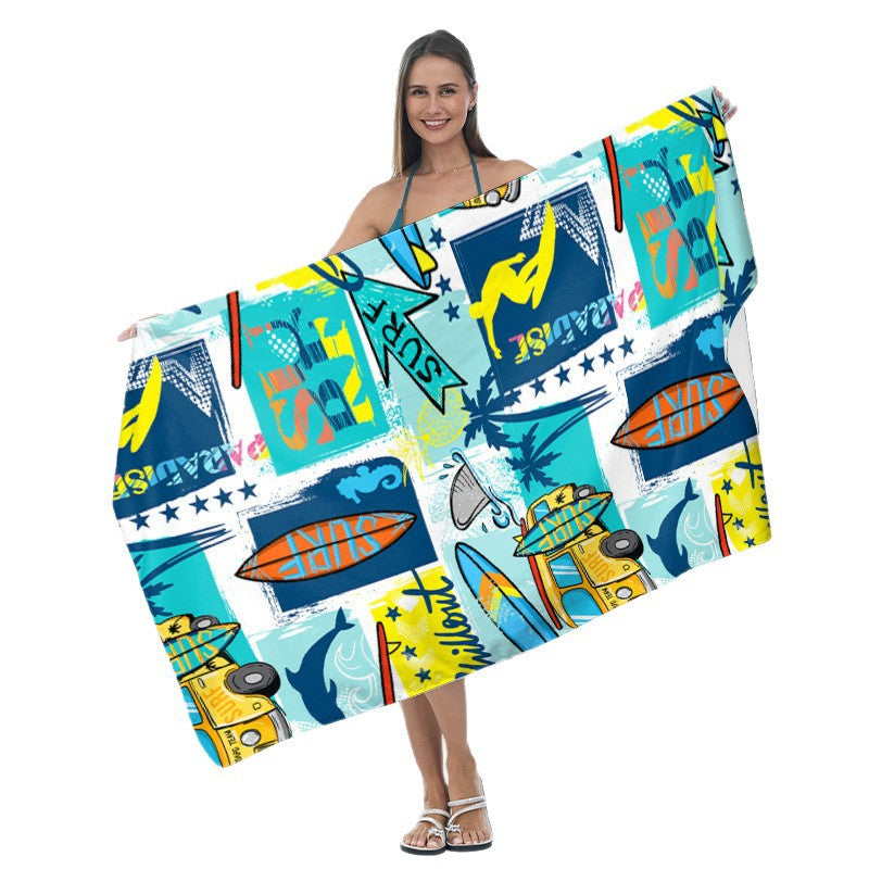 Beach towel with striking surf design Stornfield