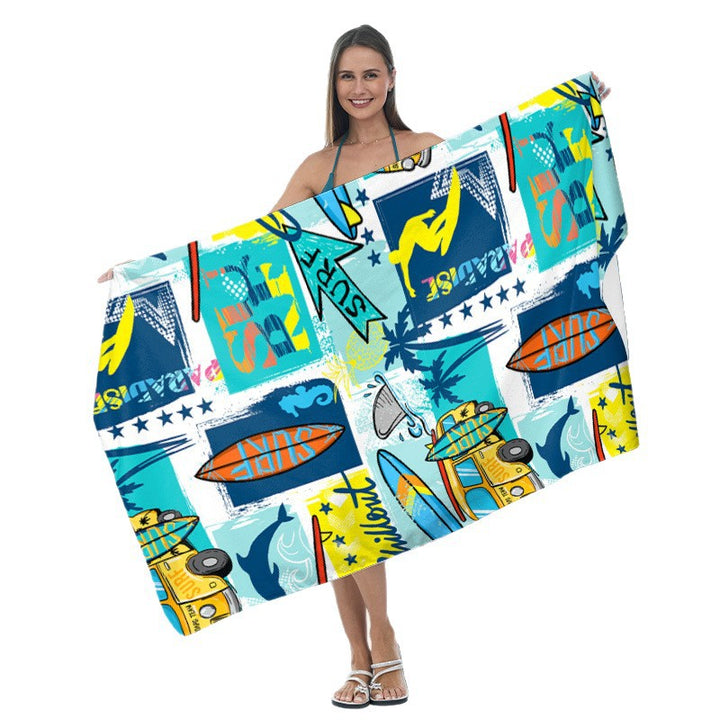 Beach towel with striking surf design Stornfield