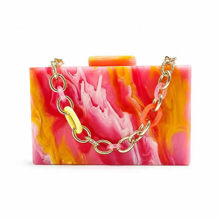 Marbled Acrylic Clutch