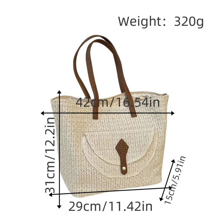 Shopping bag with magnetic closure and reinforced carrying handles Stornfield
