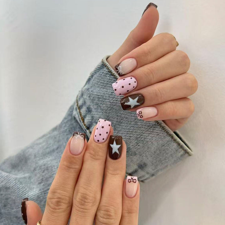Self-adhesive artificial nails with playful patterns Stornfield