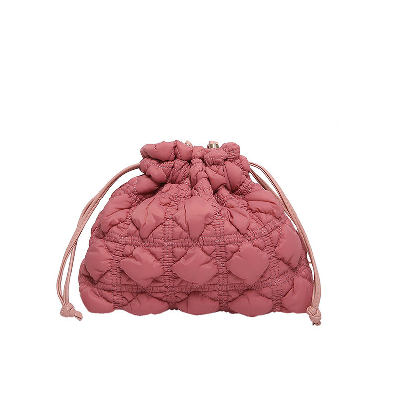 Quilted Drawstring Handbag