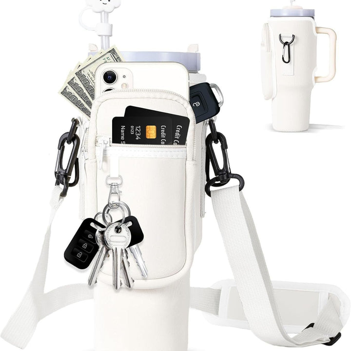 Ladies trendy and sparkling drinking bottle with shoulder bag Stornfield